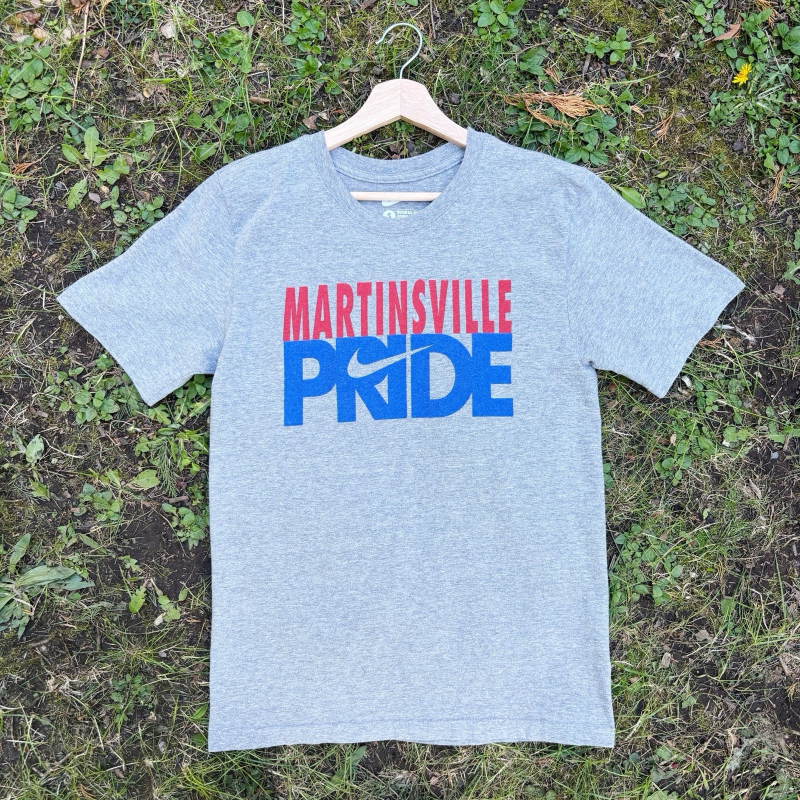 Nike Martinsville Pride USA College Graphic T Shirt Marl Grey (S)