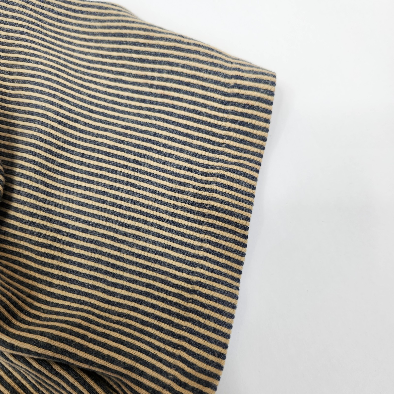 Cal Cru Vintage 90s Microstriped River Street Savannah GA Crew Neck Tee L