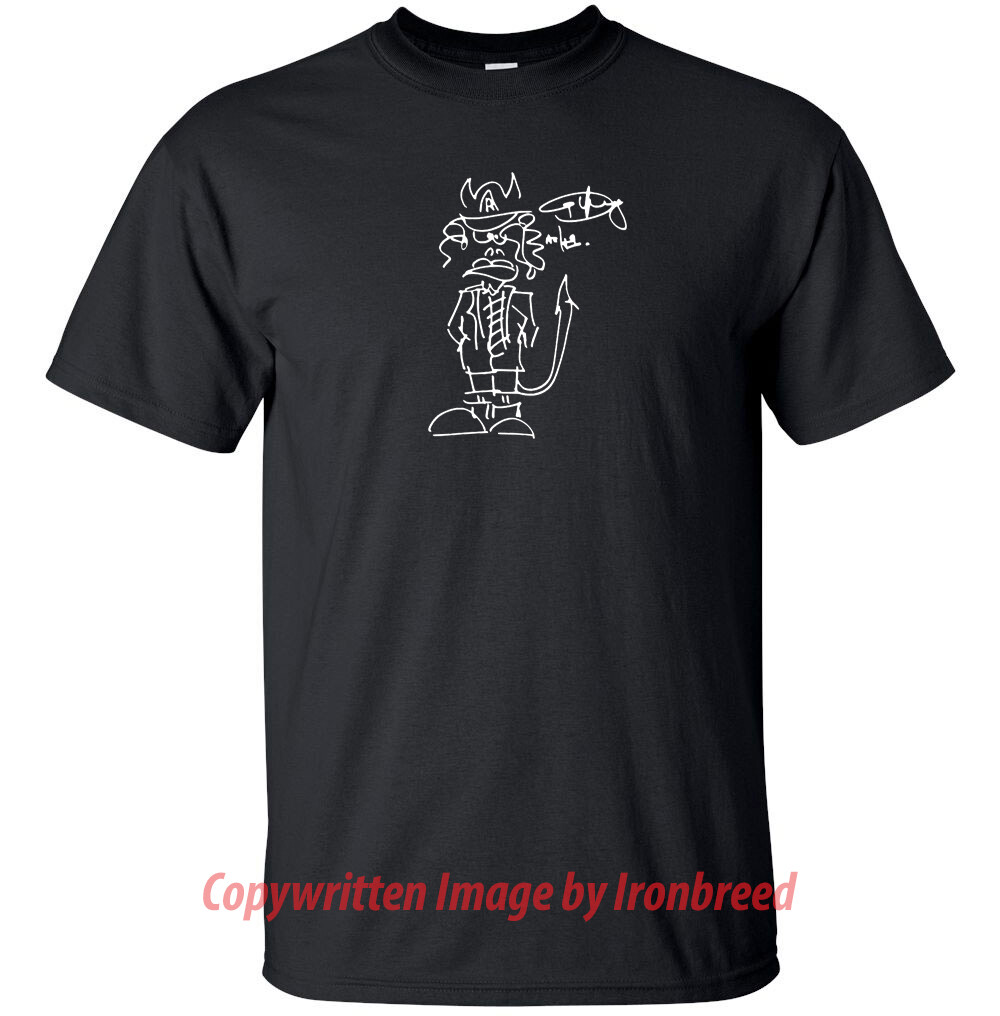 AC/DC Angus Young Sketch Autograph T Shirt CD Rock & Roll