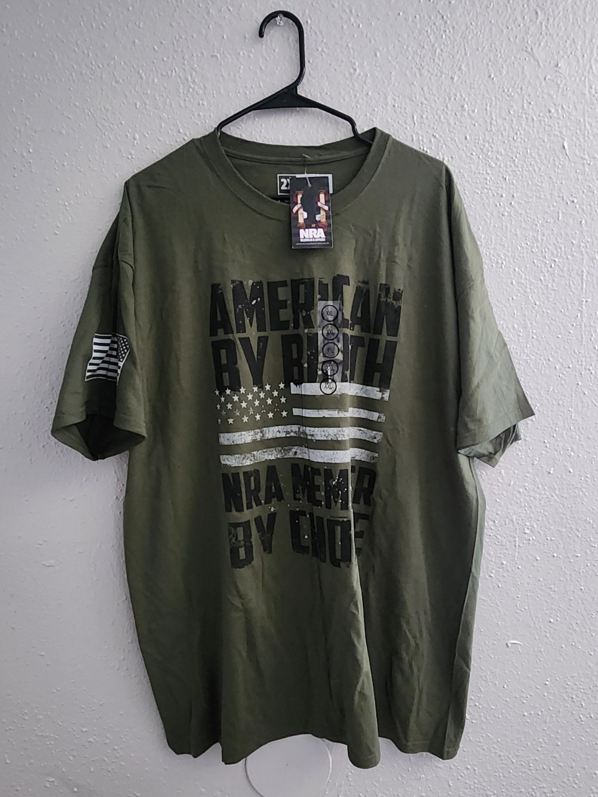 “American By Birth” Officially Licensed NRA Member T-Shirt XXL