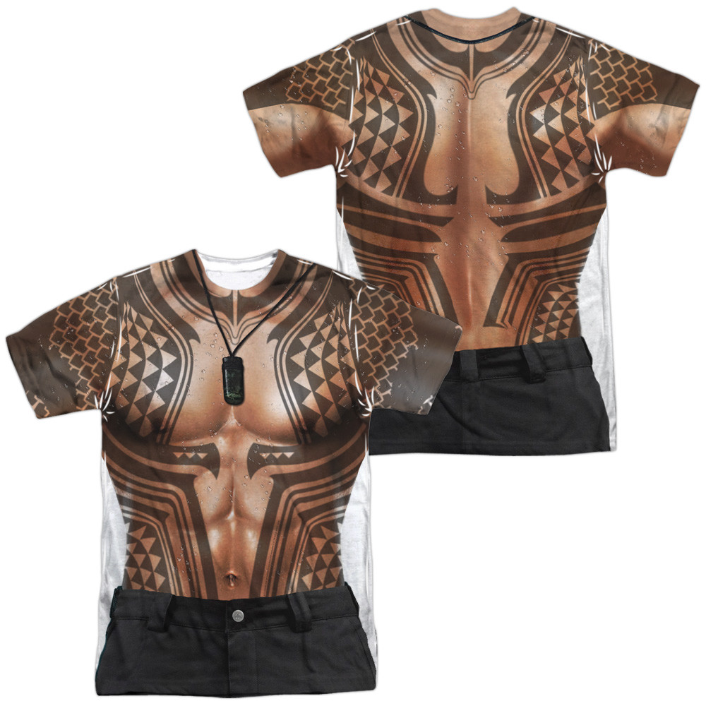AQUAMAN MOVIE AQUAMAN TATTOOS COSTUME Licensed Men’s Graphic Tee Shirt SM-3XL