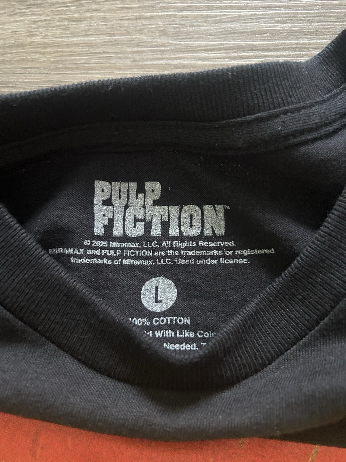 Pulp Fiction Men’s Large Black Graphic Shirt Miramax 2025 Modern Movie Tee