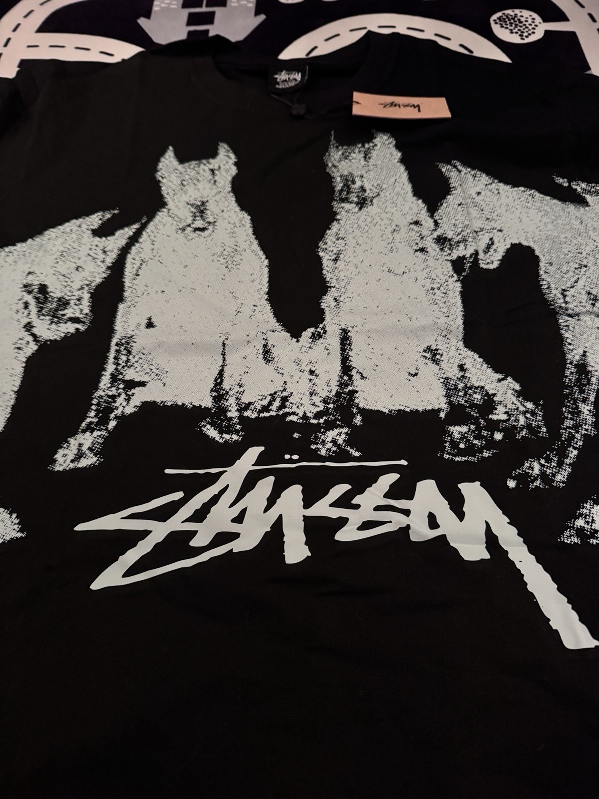 Stussy Black Doberman T-Shirt Size M,L,XL