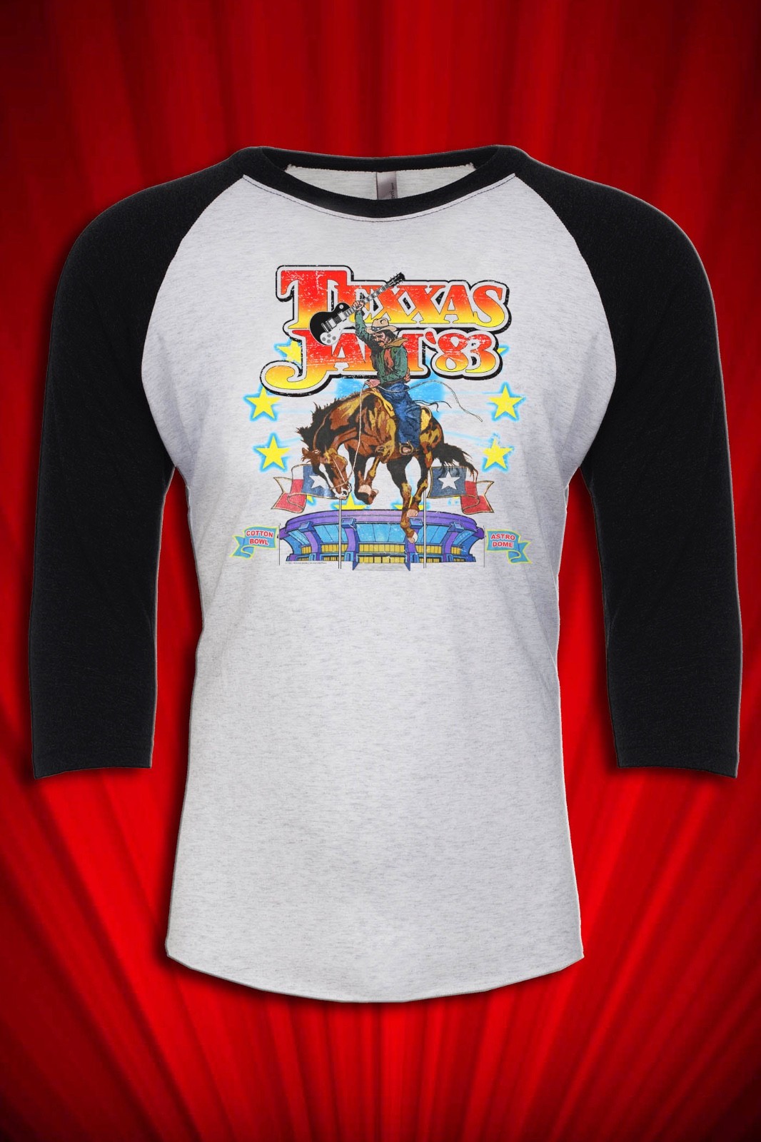Texxas Jam 1983 Vintage Tour Jersey Shirt FREE S&H Styx Triumph Nugent Hagar