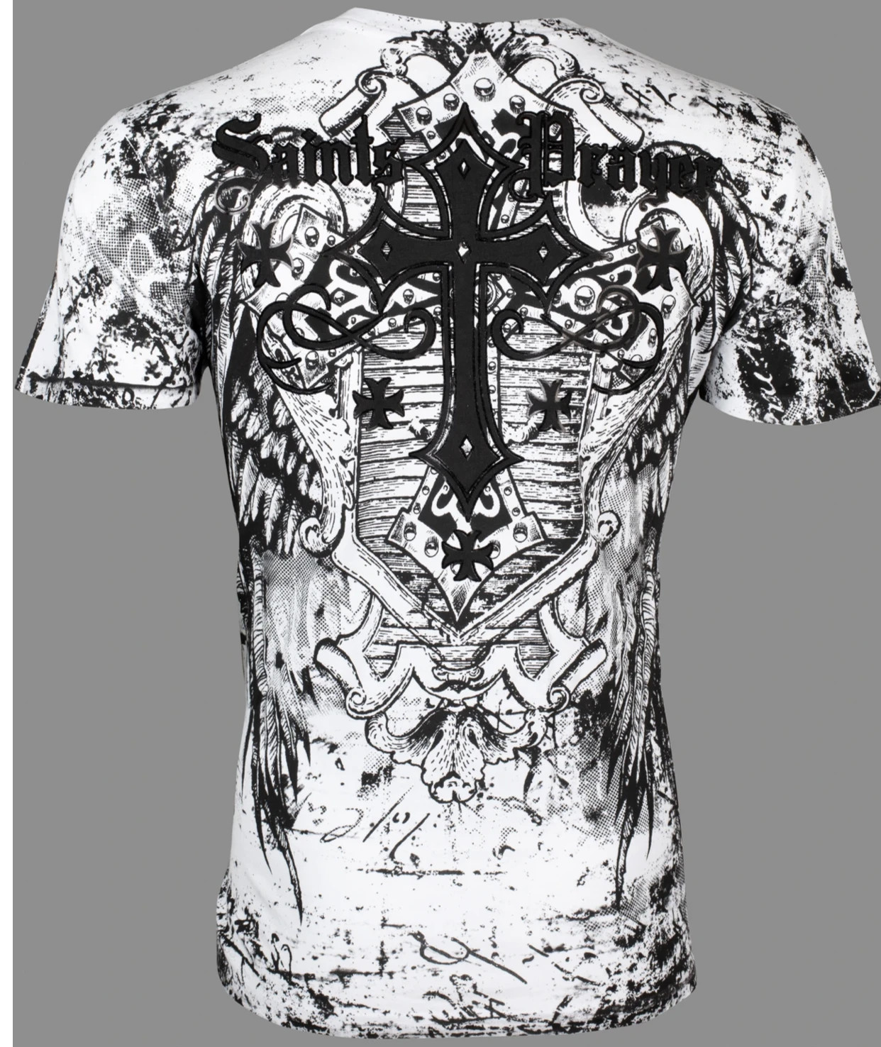 Archaic By Affliction Men’s T-Shirt ACHILLES White Wings Biker S-4XL