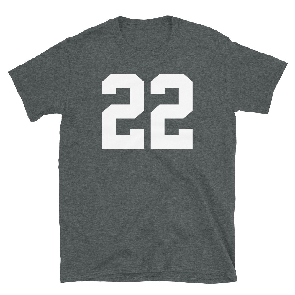 Team Uniform Jersey Number 22 Birthday Varsity Short-Sleeve Unisex T-Shirt