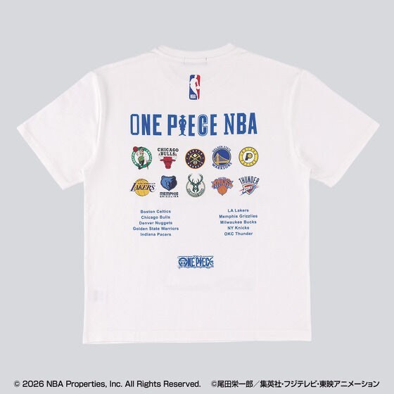 ONE PIECE × NBA T-Shirts Group Art BLACK、White