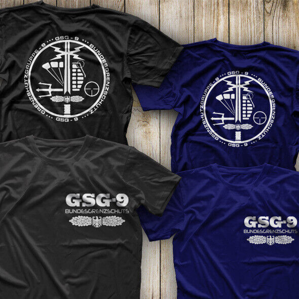 Special 2-Side Logo GSG 9 T-Shirt New Germany Police Unit Counter Terrorism Tee