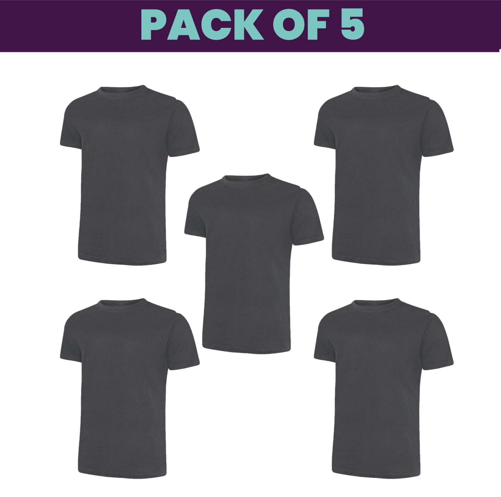 Pack 5 & 3 Uneek Classic T-Shirt Plain Casual Wear stag do hen Unisex UC301