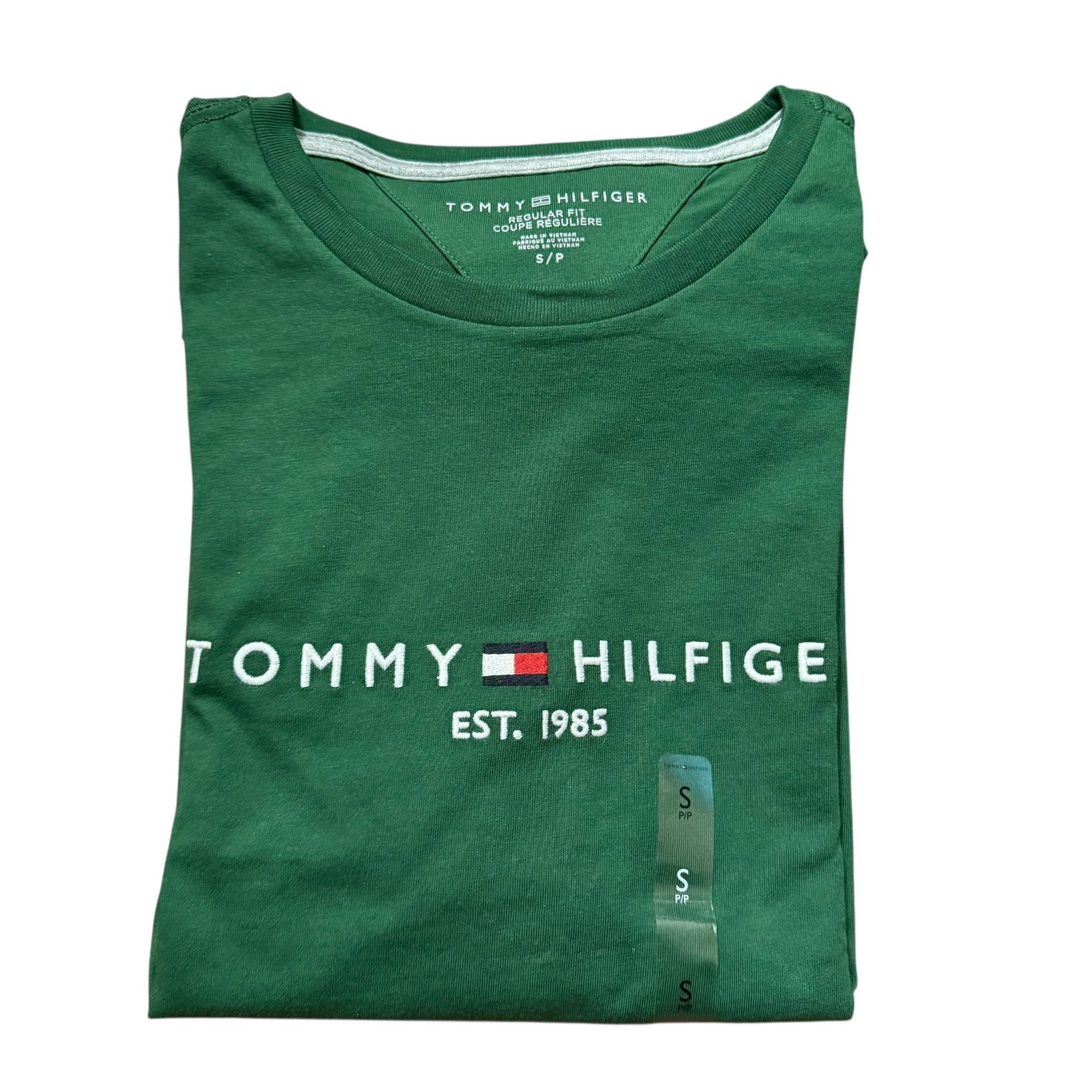 Tommy Hilfiger Men’s Embroidered Logo Regular Fit Crew Neck Jersey T-shirt Tee