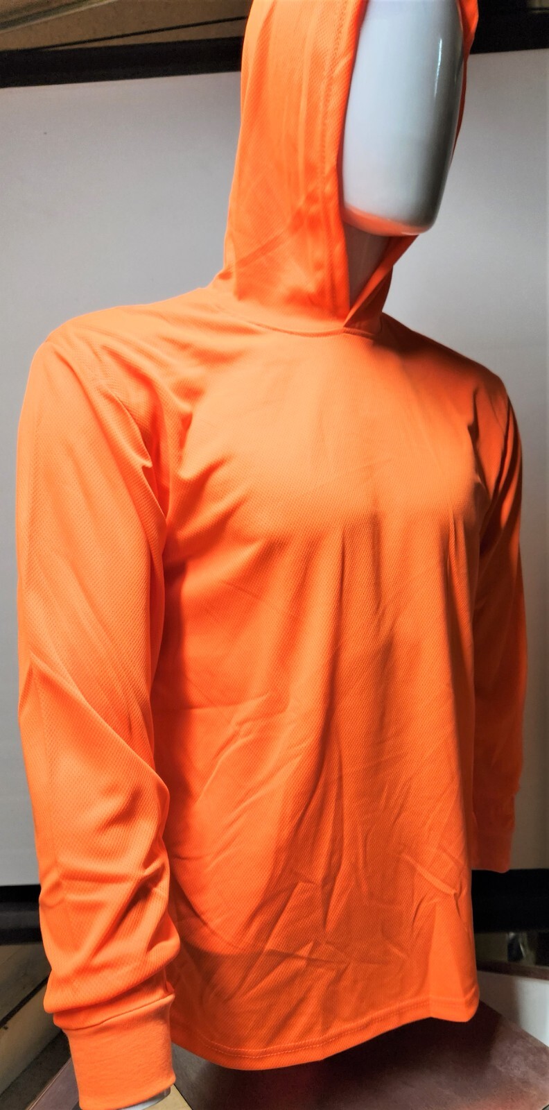 Hi Visibility Long Sleeve Safety Hoodie Shirt , Quick Dry Polyester Birdeye mesh