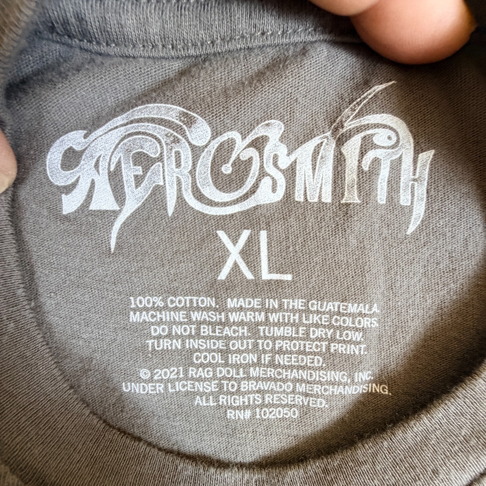 Aerosmith Get Your Wings US Tour ’74 T Shirt Mens XL Gray Graphic Print Cotton