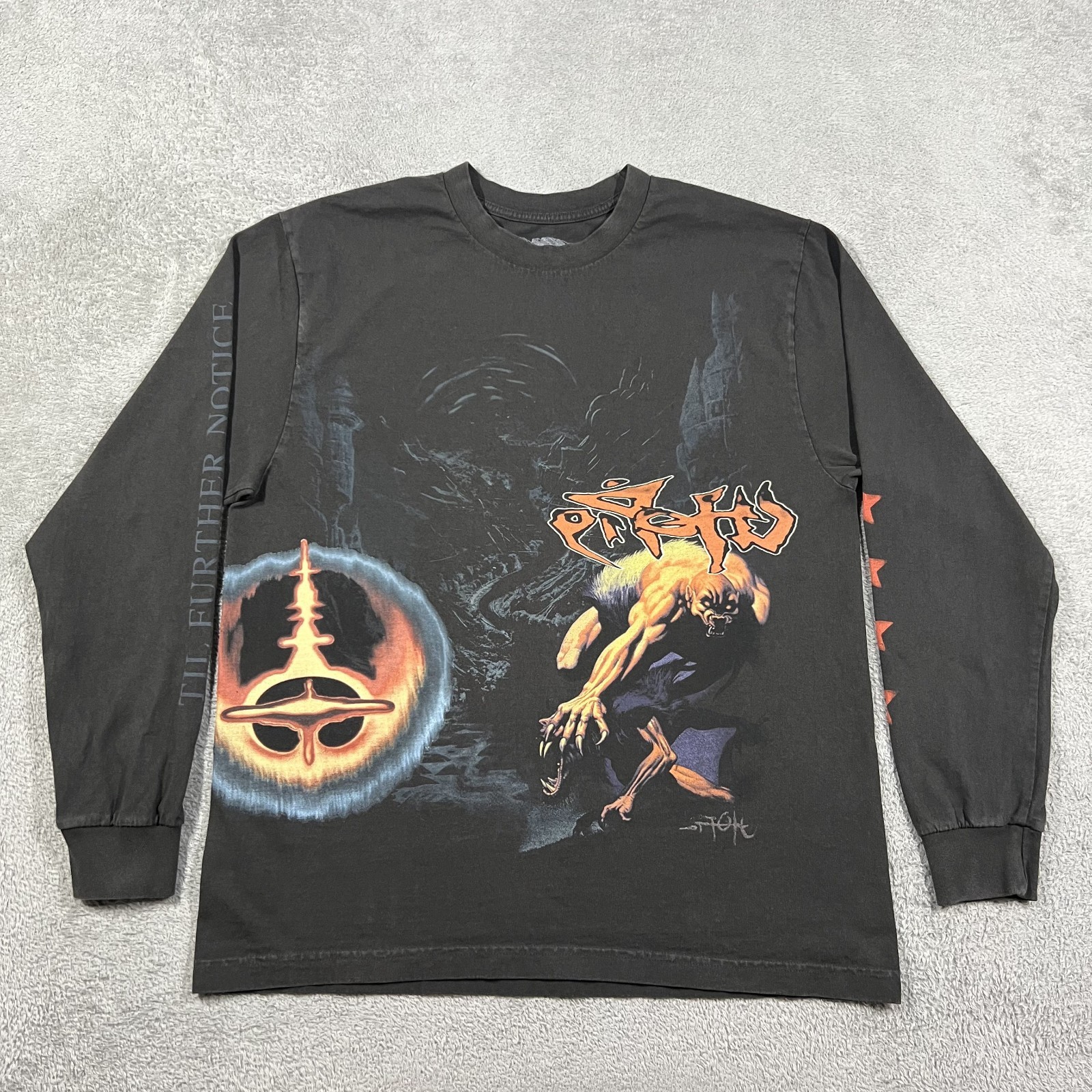 Travis Scott Utopia Tour Merch Til Further Notice T Shirt Mens Large Black