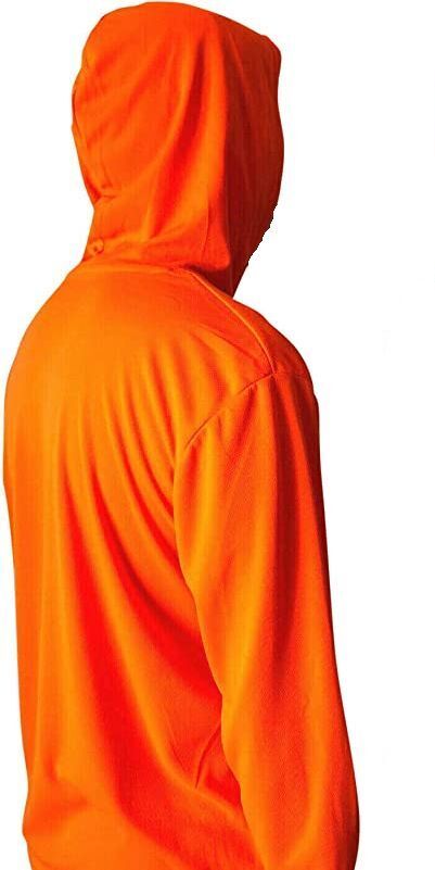 6 Pack Mens Hi Visibility Long Sleeve Hooded T-Shirt Hoodie Safety Wear SM-3X