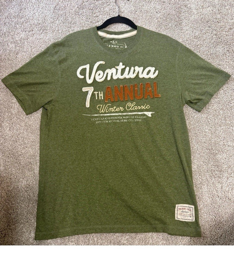 Old Navy Men’s Green Ventura 7th Annual Winter Classic Graphic Tee L