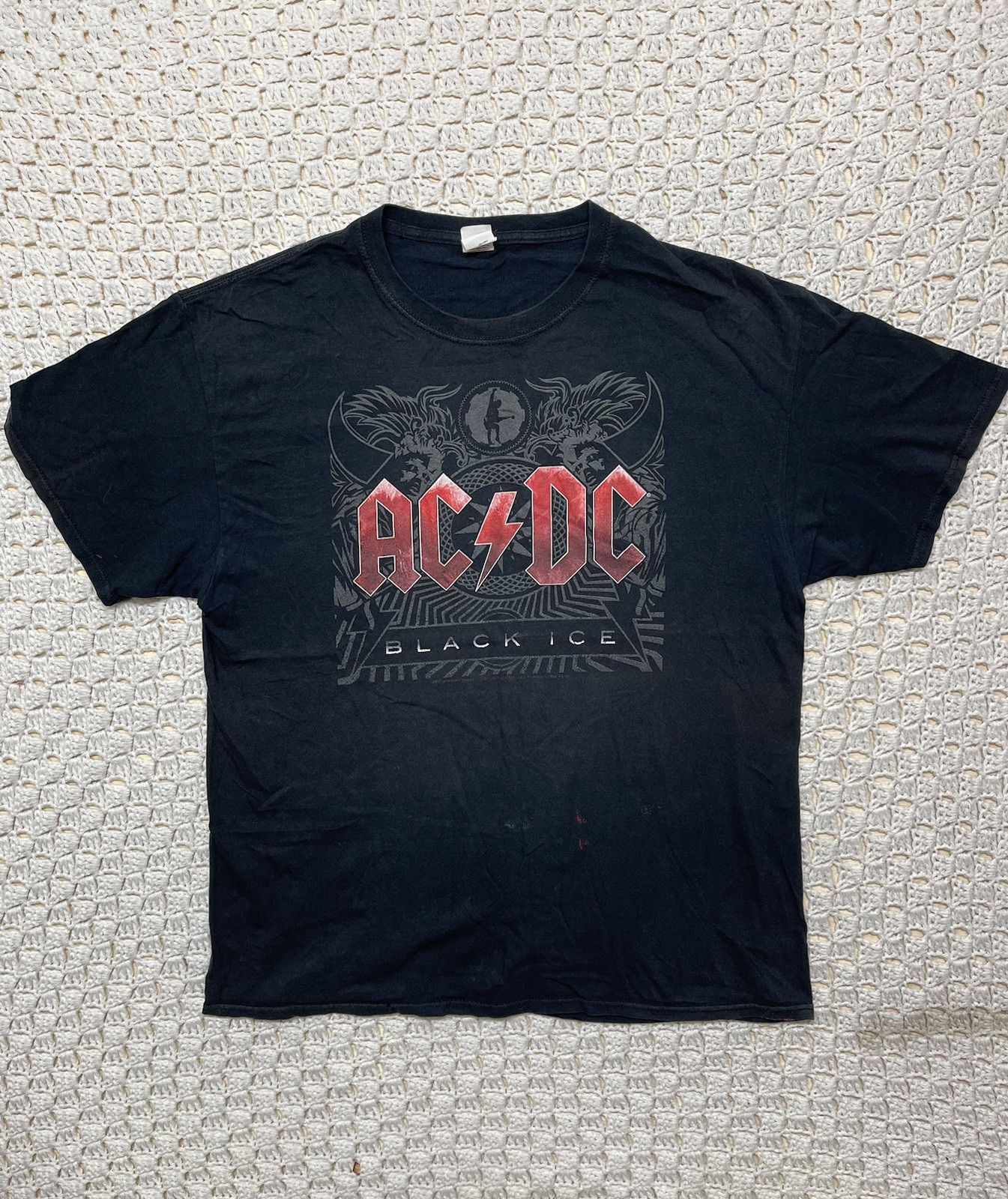 AC/DC 2008-09 Black Ice Tour Men’s L Graphic Concert Shirt Rock Metal