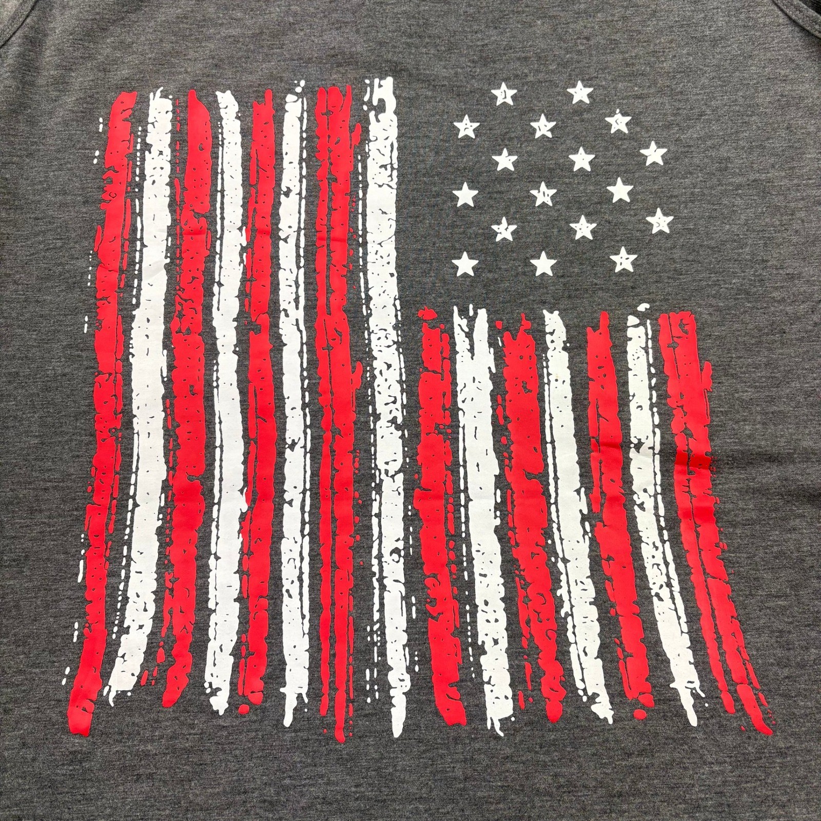 Coofandy Mens XL Gray Tank Top Sleeveless American Flag Patriotic Graphic Shirt