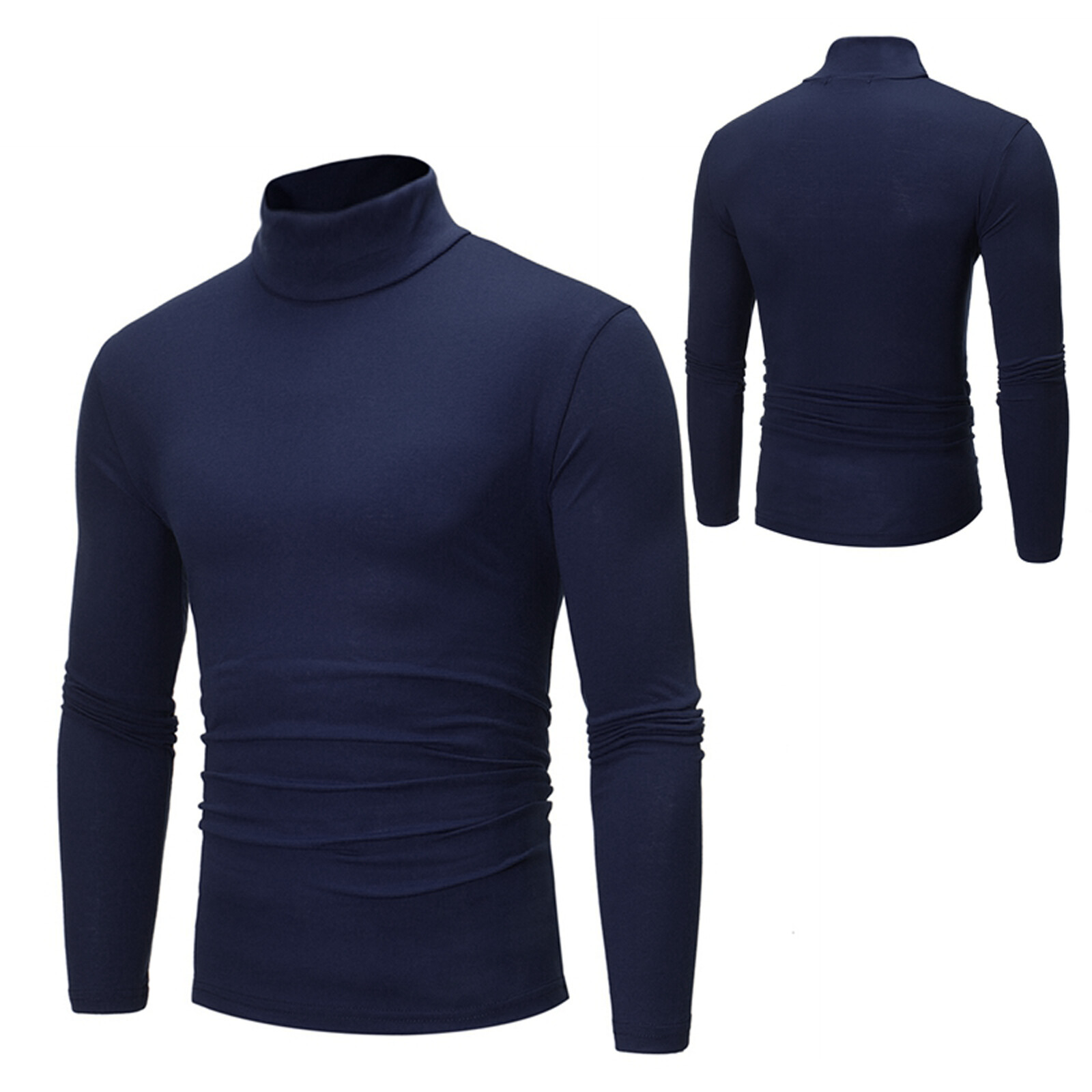Men Top Stand Collar Pullover Sport Tops Long Sleeve Shirt Fitness Blouse Warm