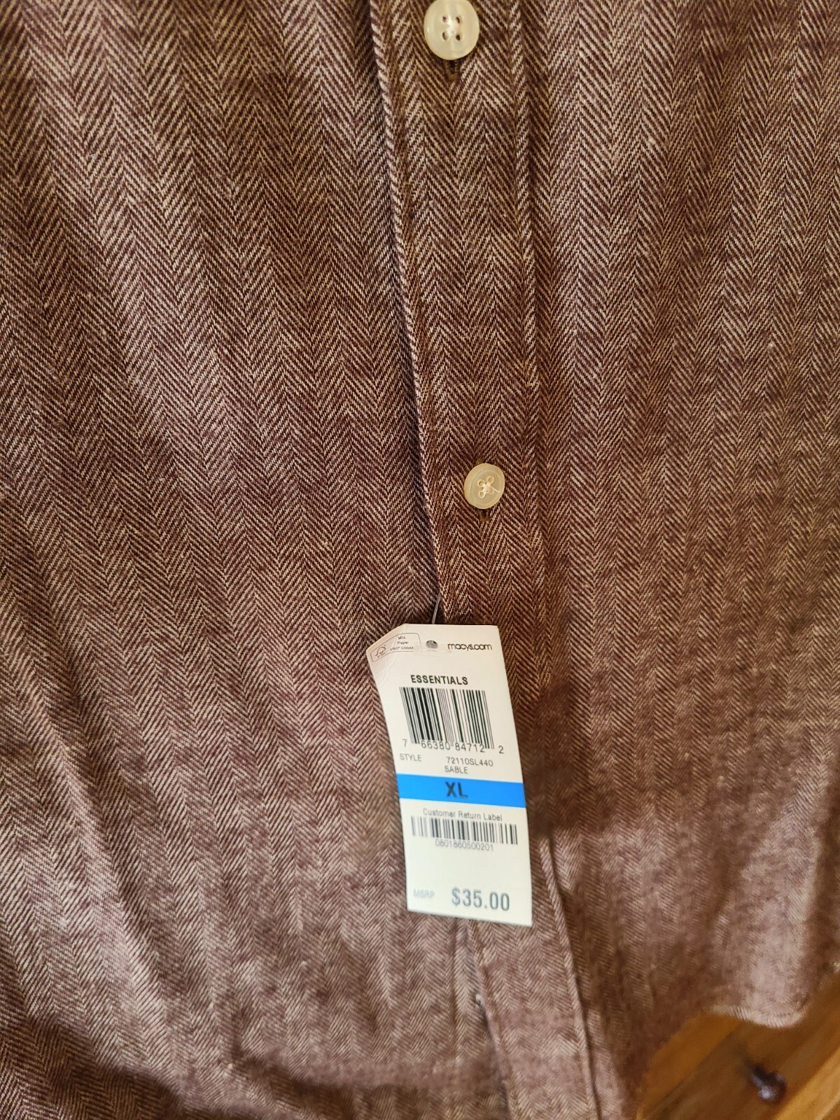 JA John Ashford Essentials Long Sleeves Shirt Size XL NWT