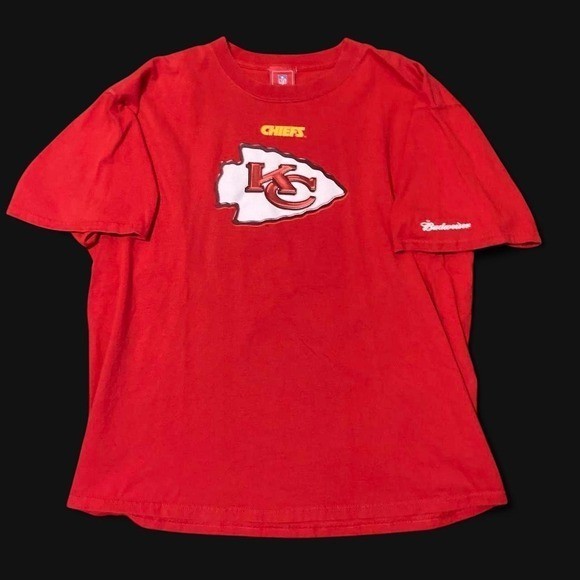 NFL Kansas City Chiefs center logo tee red vintage 00s Budweiser XL/24.25