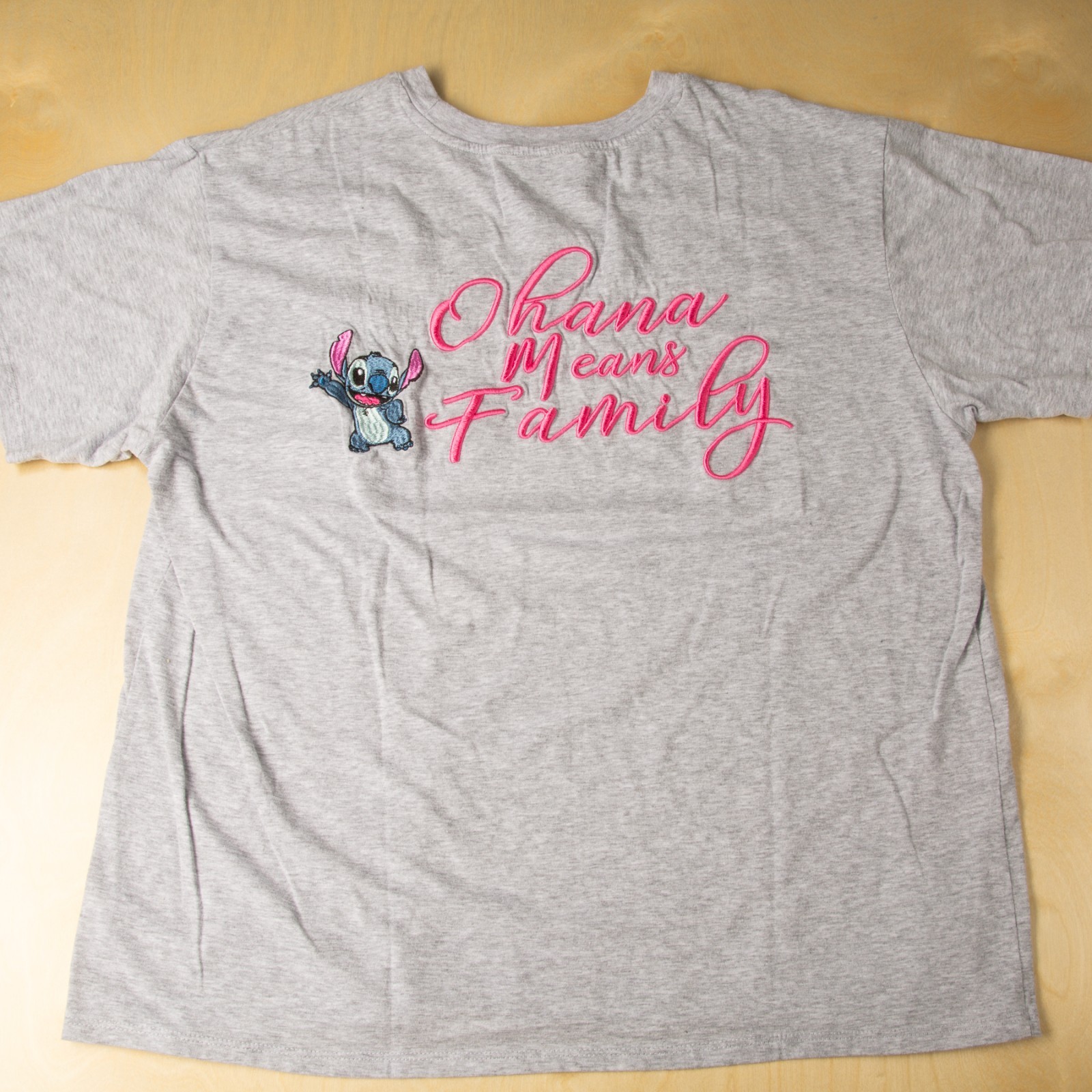 Stitch “Ohana Vibes” Embroidered T-Shirt – Disney (XXL/2XL) Lilo Graphic Tee
