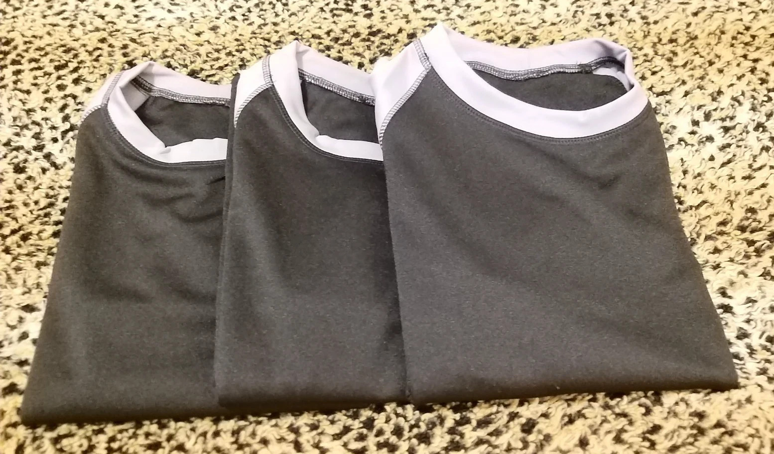 3 Packs Men’s 3/4 Sleeve Crew Neck Raglan Jersey Baseball Tee Shirts Size XL