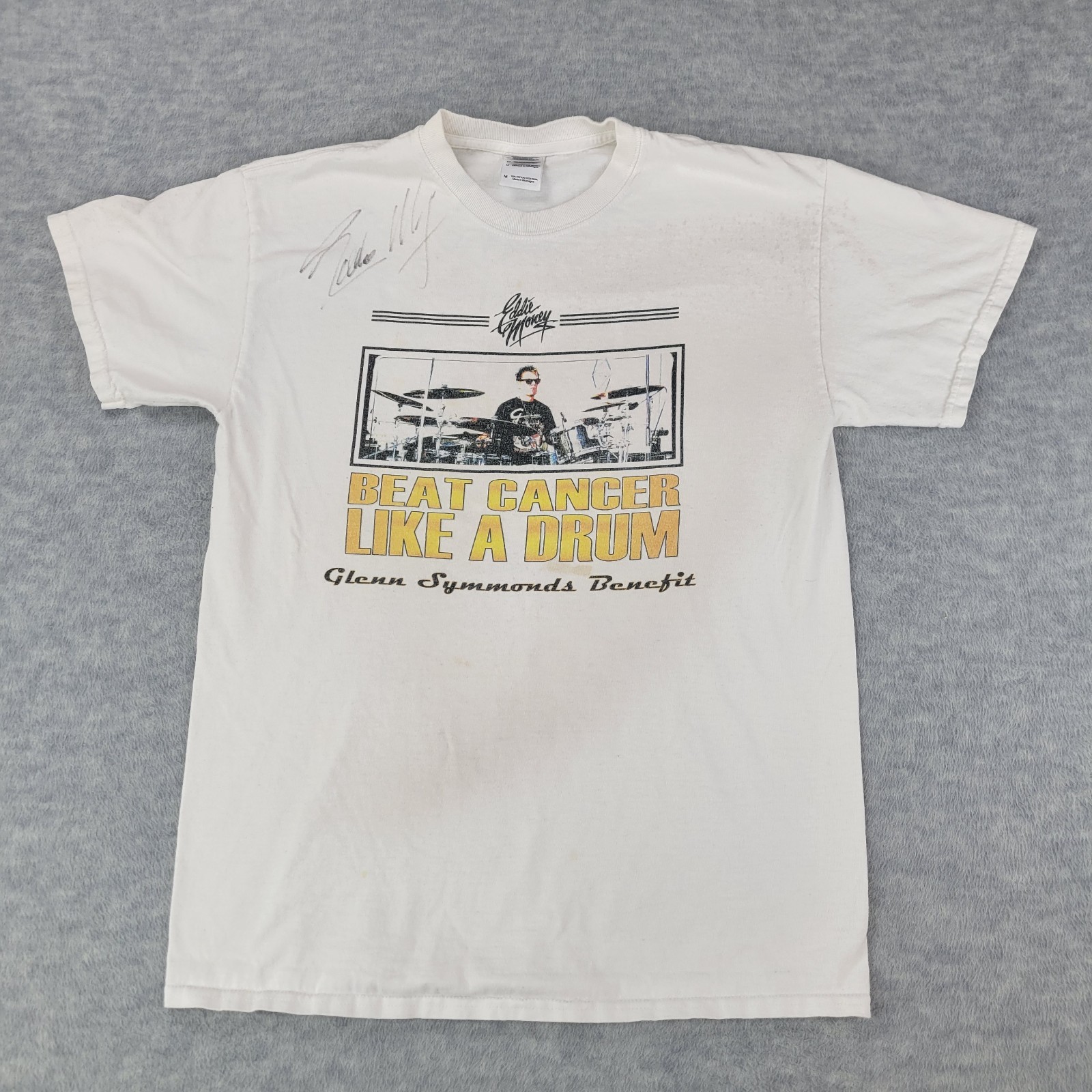 Eddie Money T-Shirt Glenn Symmonds Cancer Benefit Concert Autographed Men’s M