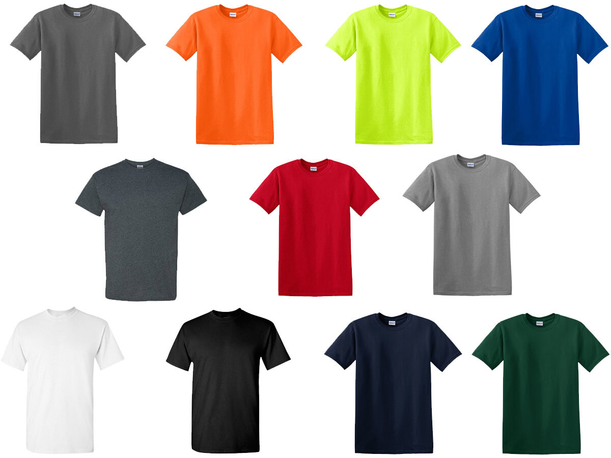 (5 Pack) GILDAN Short Sleeve Mix Colors Plain T Shirts S M L XL 2XL 3XL 4XL 5XL