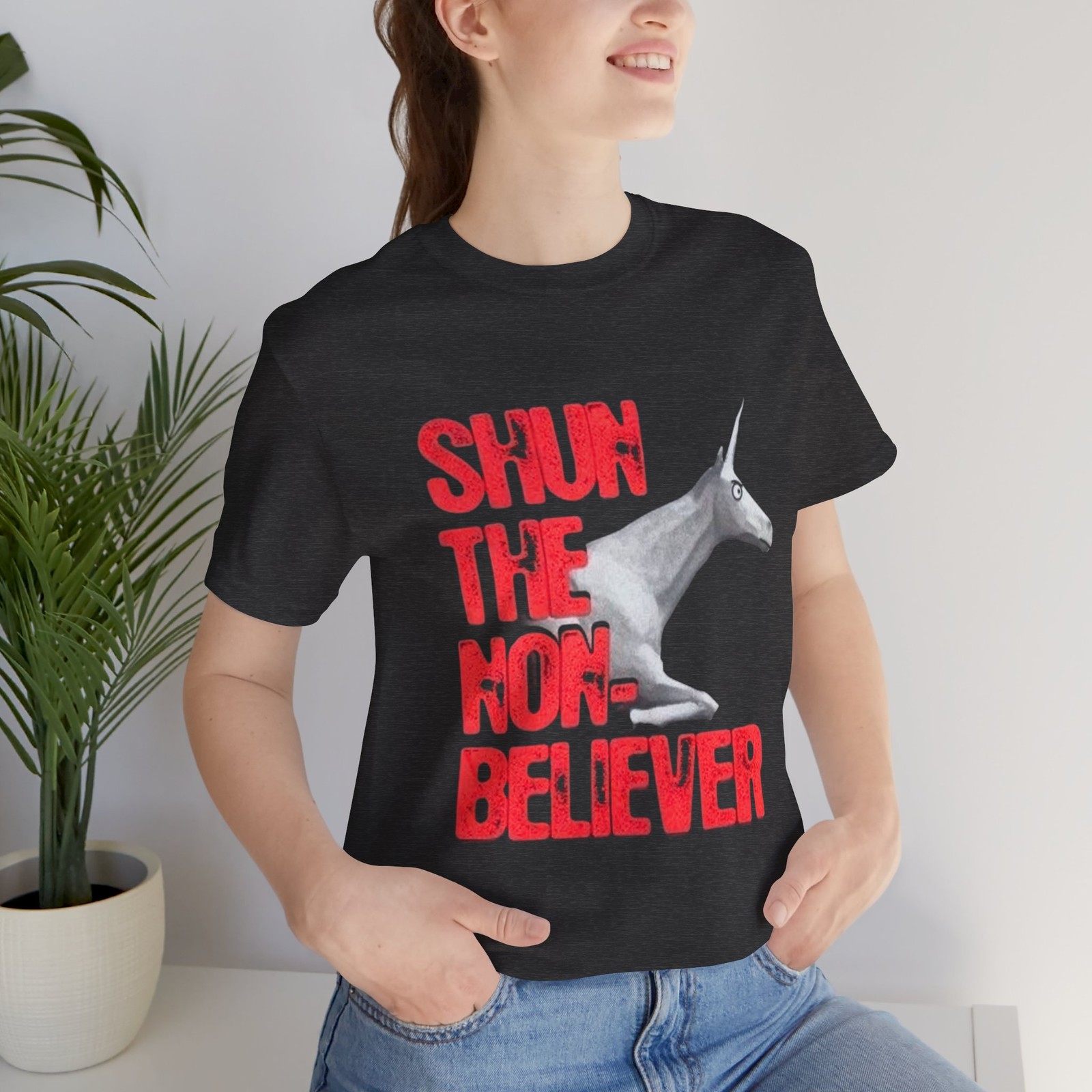 Shun the Non-Believer Charlie the Unicorn Shirt Tee Candy Mountain