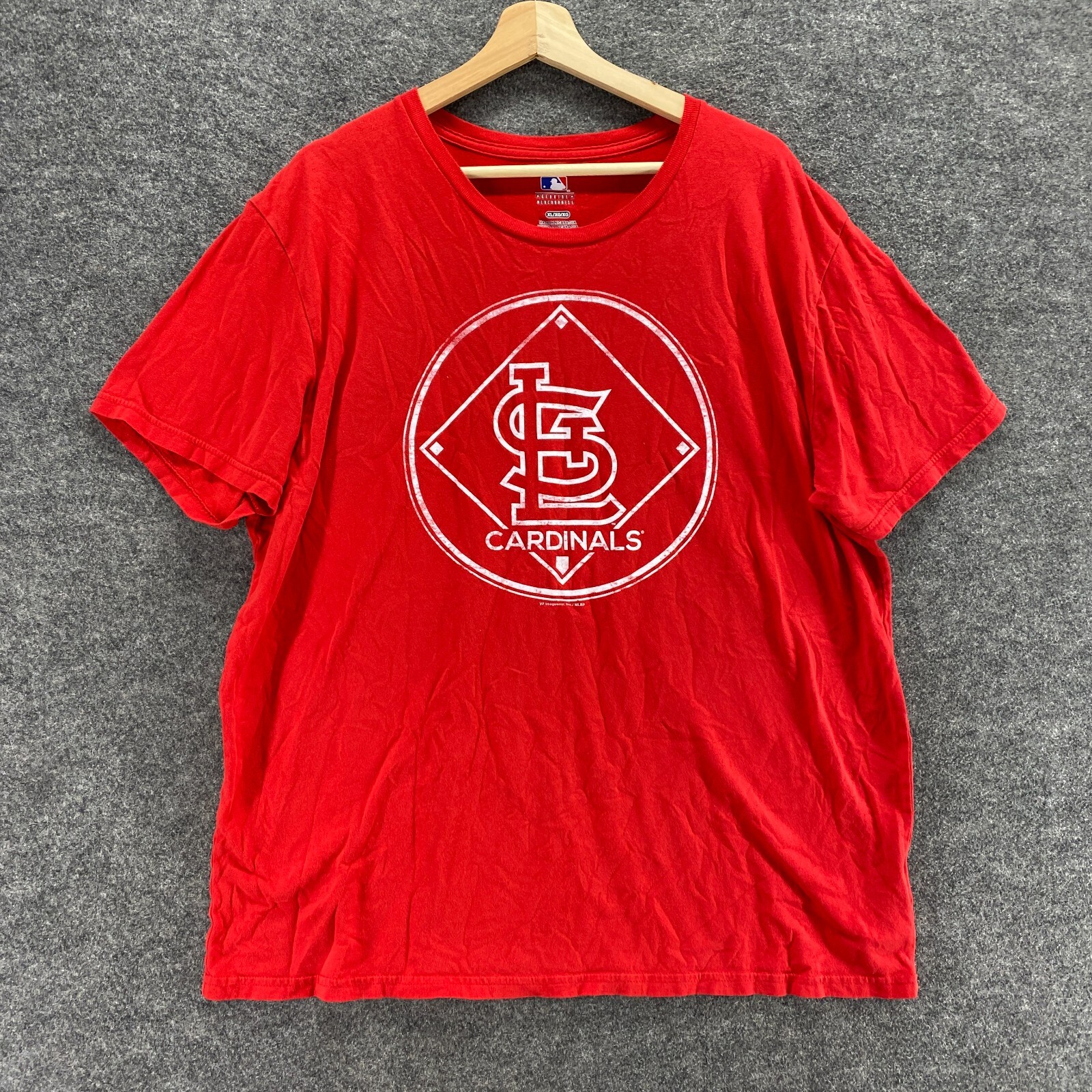 Genuine Merchandise T-Shirt Men XL Red Crew Neck Short Sleeve Pullover STL