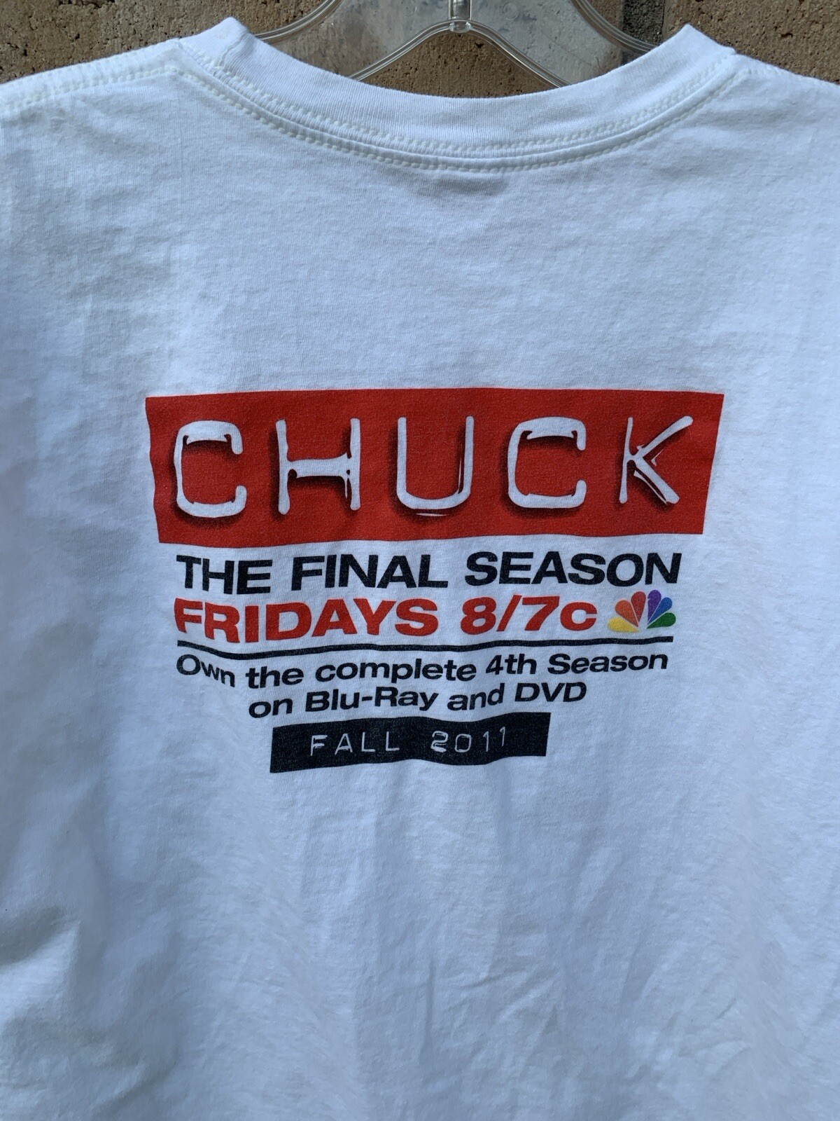 Chuck The Final Season Fall 2011 T Shirt Graphic Tee TV Television Show Size L