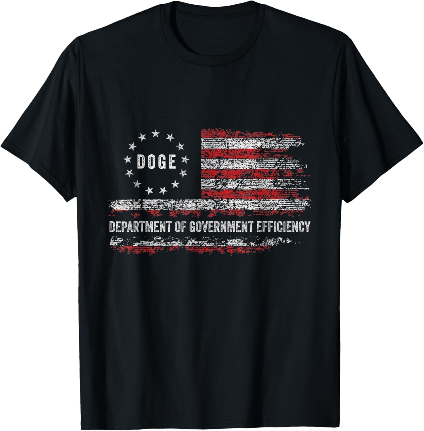 DOGE DEPARTMENT OF GOVERNMENT EFFICIENCY D.O.G.E. US Flag T-Shirt