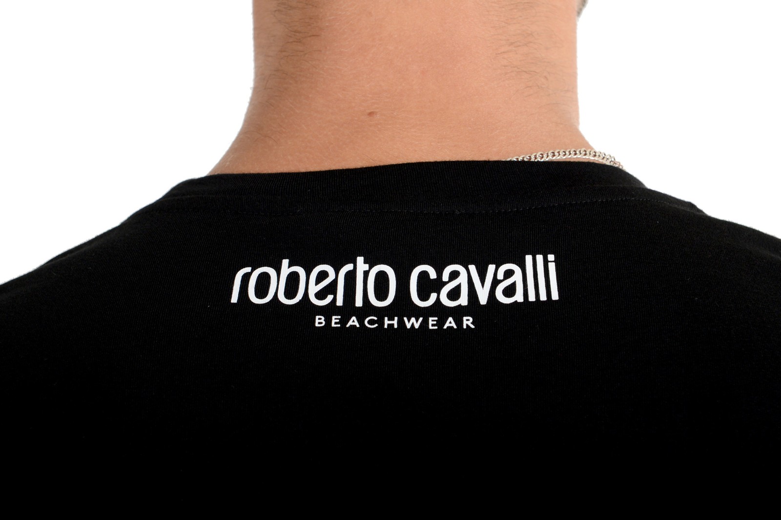 Roberto Cavalli “Beachwear” Men’s Black Graphic Print T-Shirt US 2XL IT 56