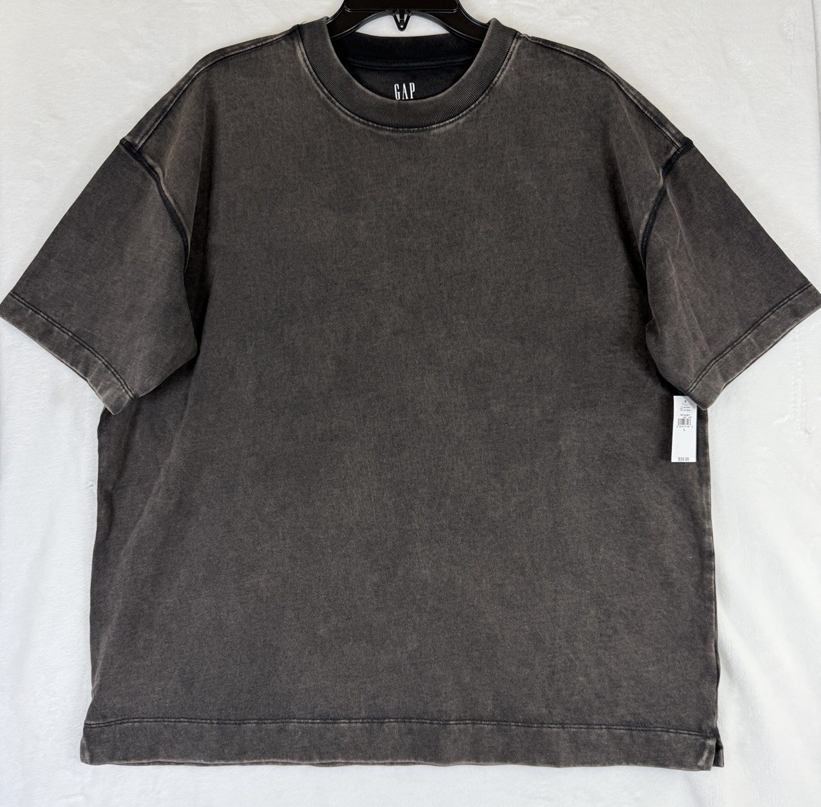 Gap Heavyweight Oversized T Shirt Large Mens Black Organic Cotton Short Sleeve
