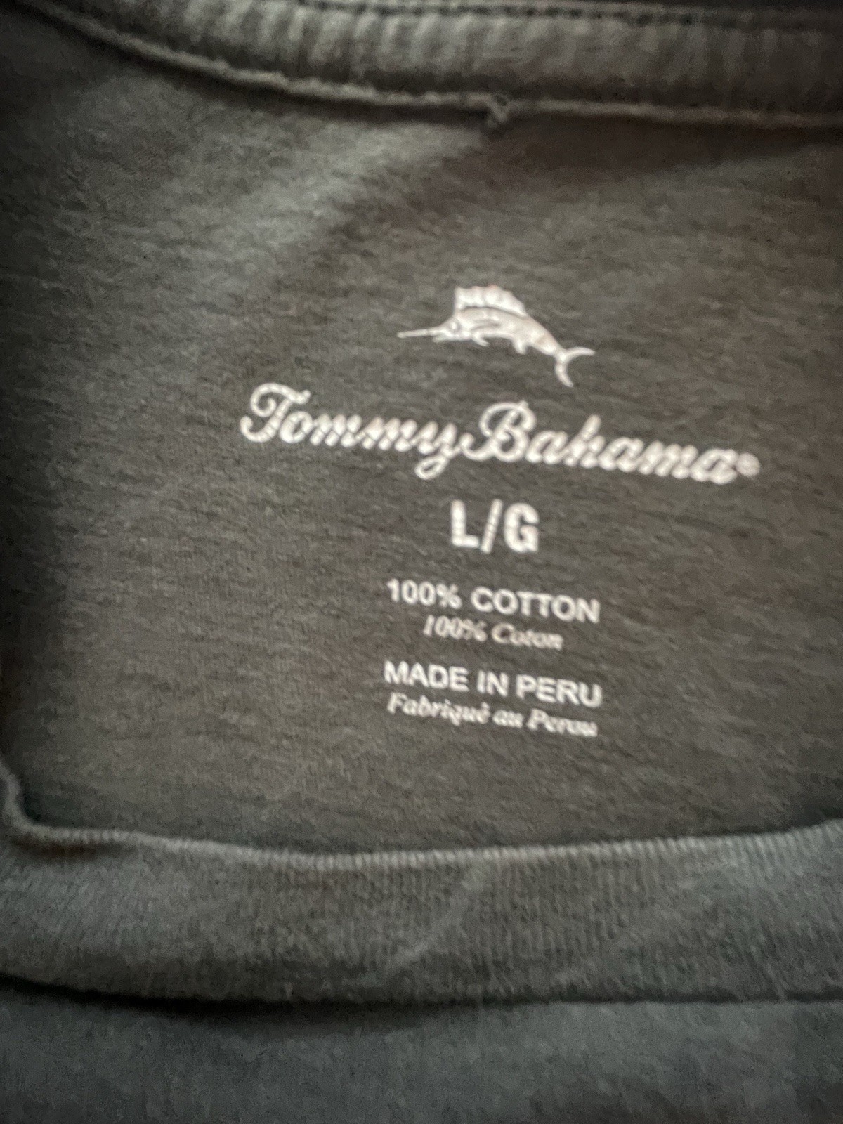 Tommy Bahama Men’s Graphic Logo T-Shirt Crew Neck Short Sleeve Cotton Knit L