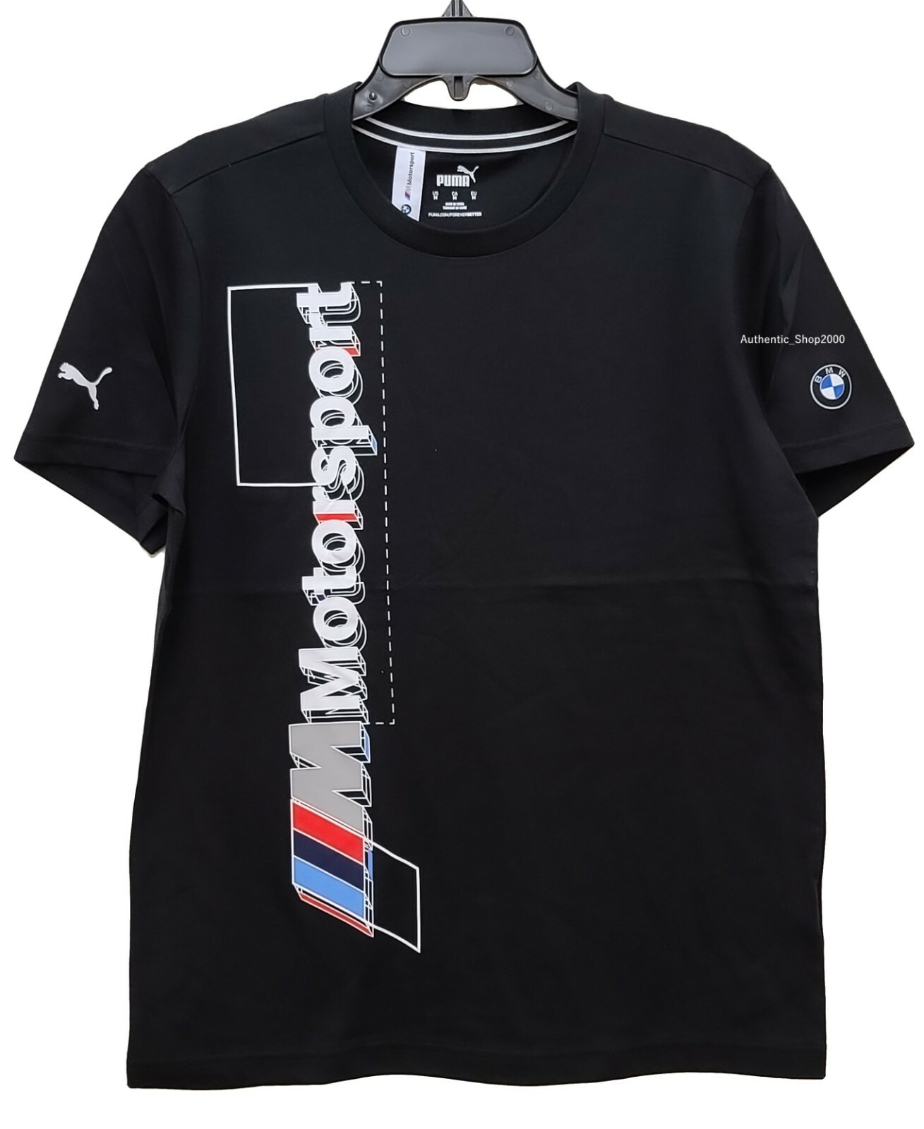NEW PUMA BMW MMS Motorsport Logo Men’s Tee Men Tee Black Shirt 59610301