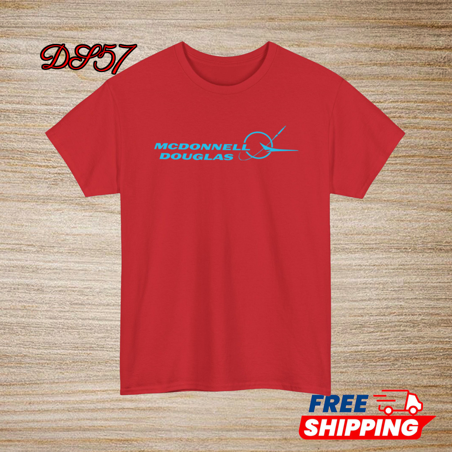 McDonnell Douglas Aircraft Logo Black/Navy/White/Grey/Red/Blue T-Shirt S-5XL