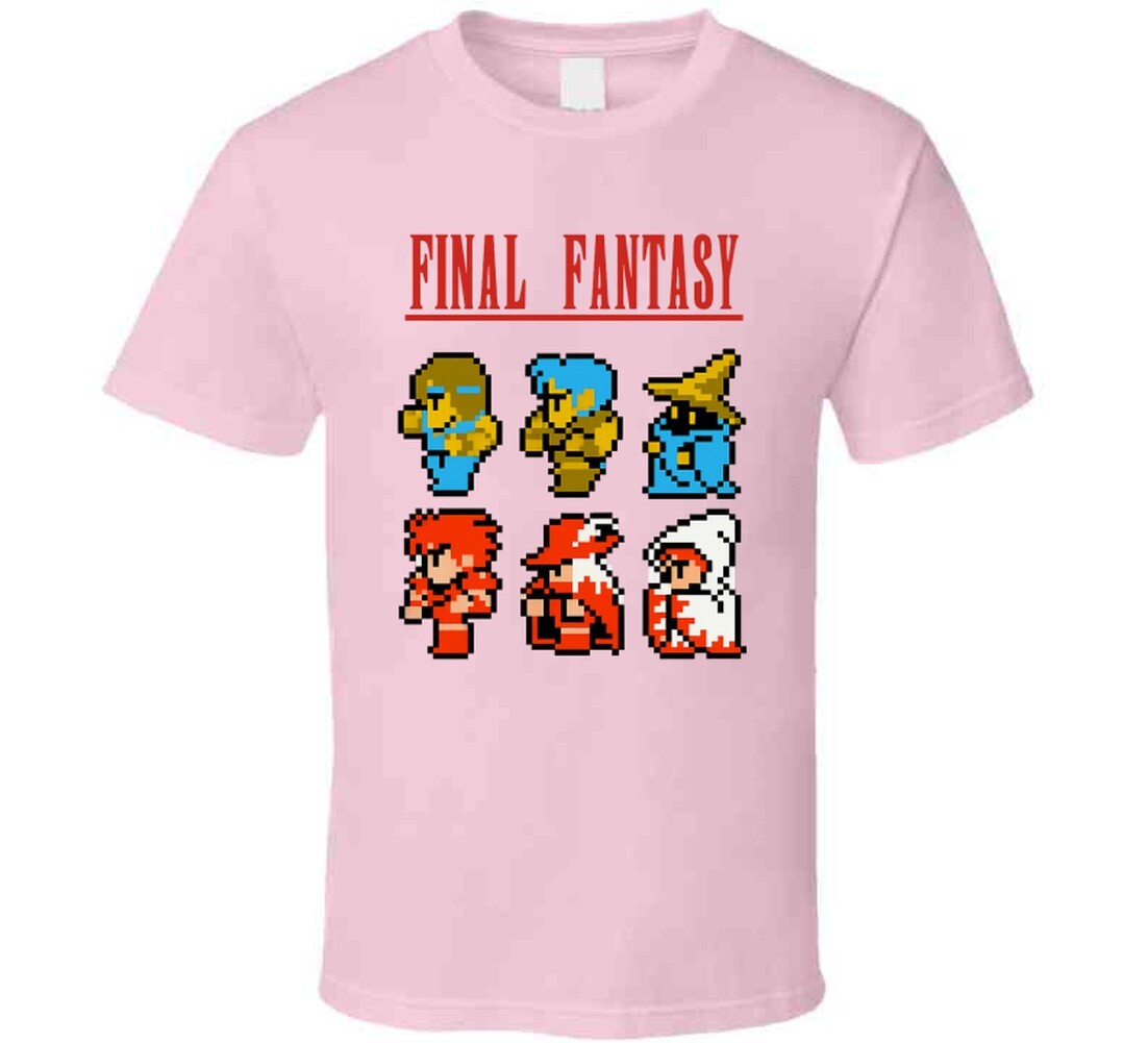 Final Fantasy 8 Bit Characters Retro Video Game T Shirt