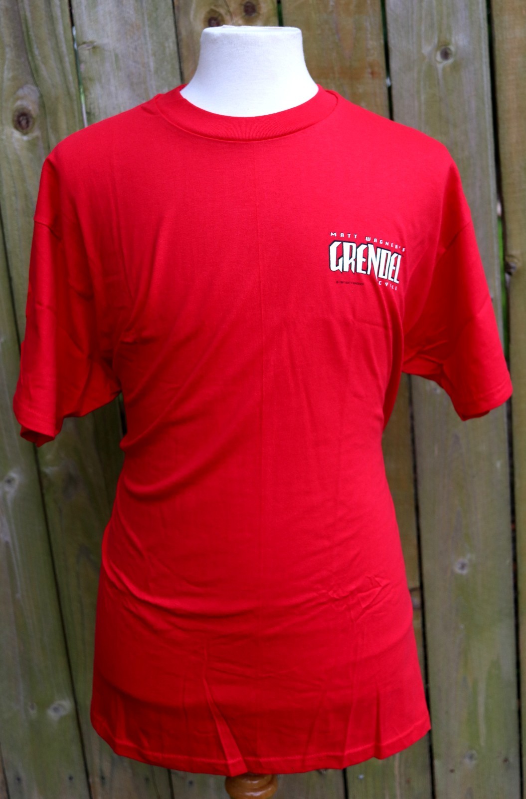 NOS Vintage 1997 Matt Wagner GRENDEL Red Comic Graphitti T Shirt MULTIPLE SIZES