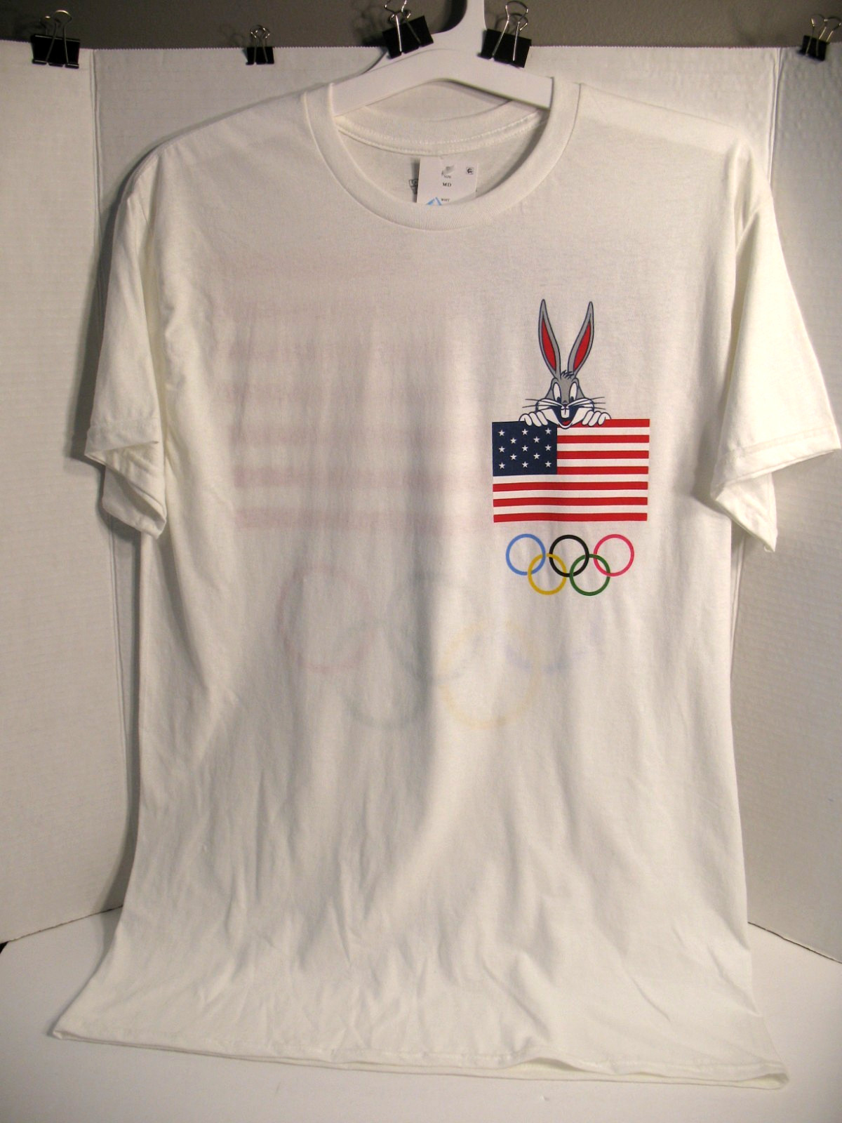 OLYMPIC TEAM USA LOONEY TOONES BUGS BUNNY SHORT SLEEVE SHIRT SIZE M NEW