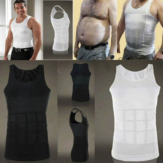 Mens Body Shaper Slimming Tummy Vest Compression Tank Top Faja camisa de hombre
