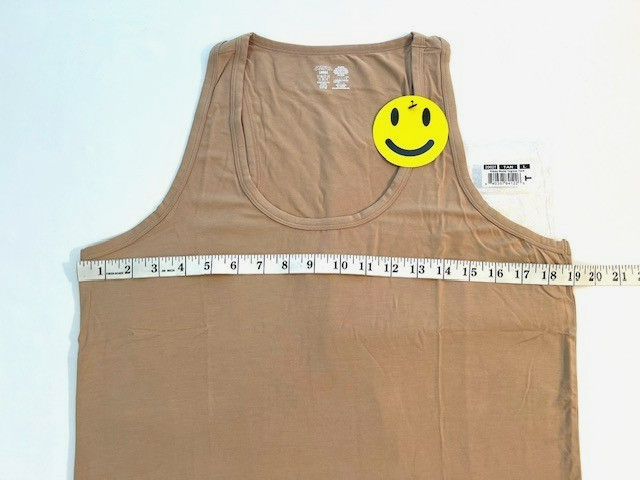 Andrew Christian Size Large Athletic Slim Cut Modal Tank Top – Sand Tan