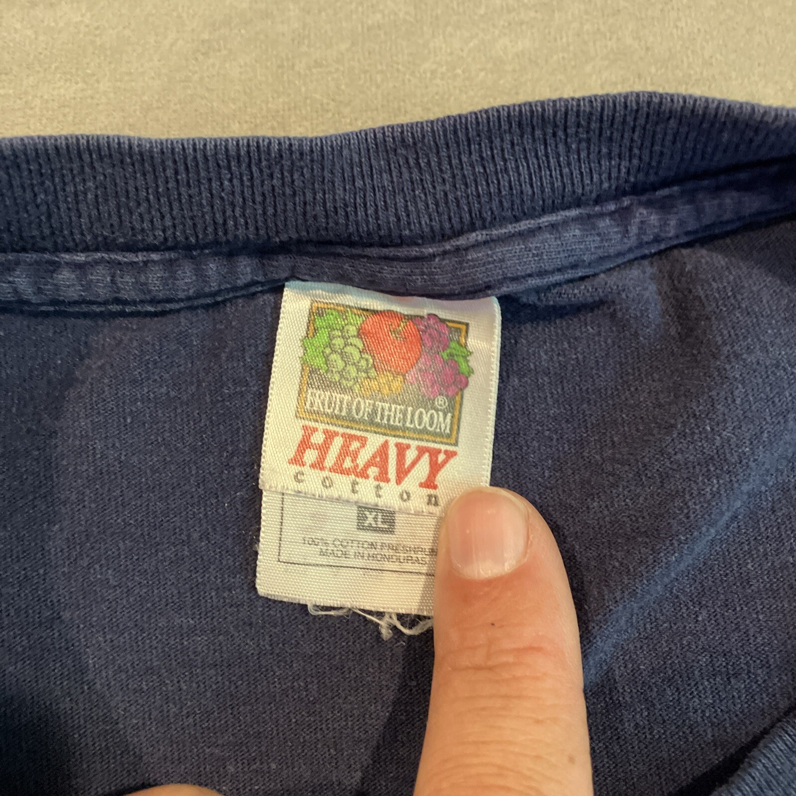 RARE – Vintage – Fruit Of The Loom – David Gray – D.G. – Blue T Shirt – Size XL