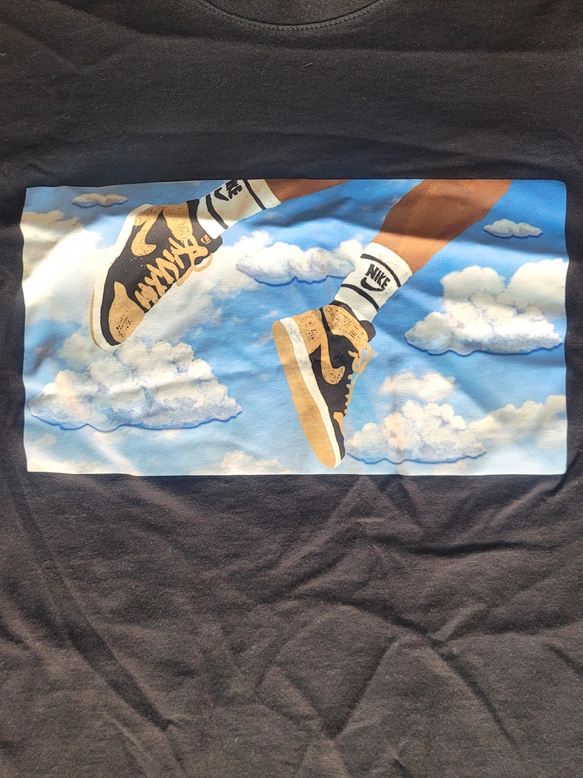 Nike Air Jordan Flight Essentials Sky Graphic T-Shirt Black Men’s Size Large