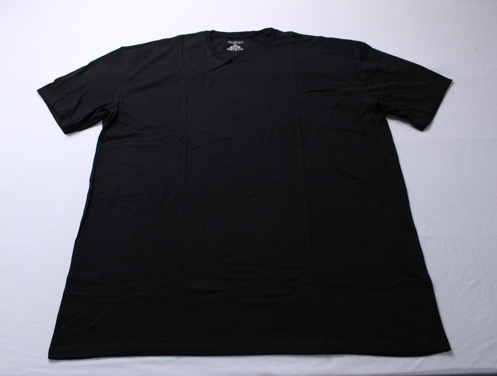 Blue Ice Men’s Solid Color Short Sleeve Crewneck T-Shirt BL1 Black Size 5XL NWT
