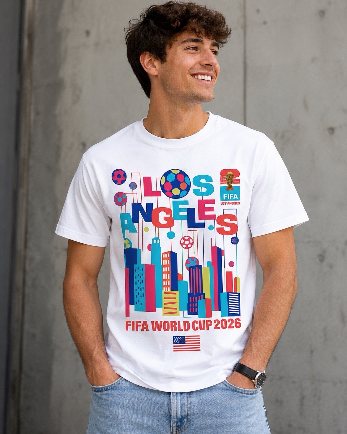 FIFA World Cup 2026 Outerstuff Dallas NYC All Host Cities Poster Graphic Tee LA