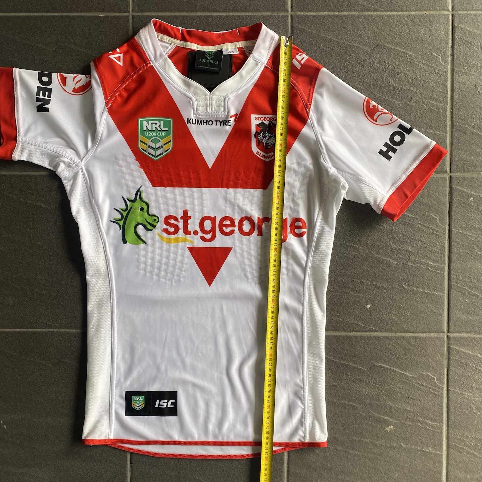 Rugby League Player Issue Jersey Spare St George Dragons NRL U20s Grip Size L