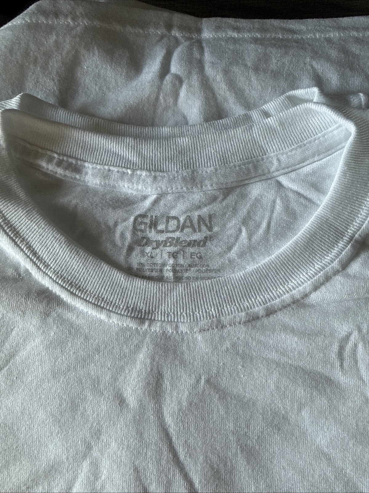 Gildan – DryBlend 50/50 T-Shirt White NEW XL Smoke Free Tag Less, New! See Pics.