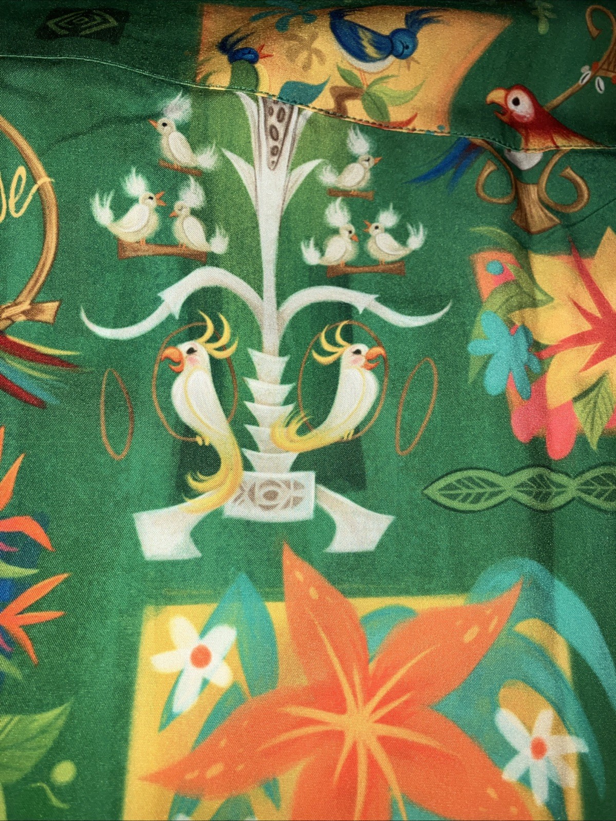 NWT New Mens LARGE Disney Parks RSVLT Enchanted Tiki Room Button Down Shirt