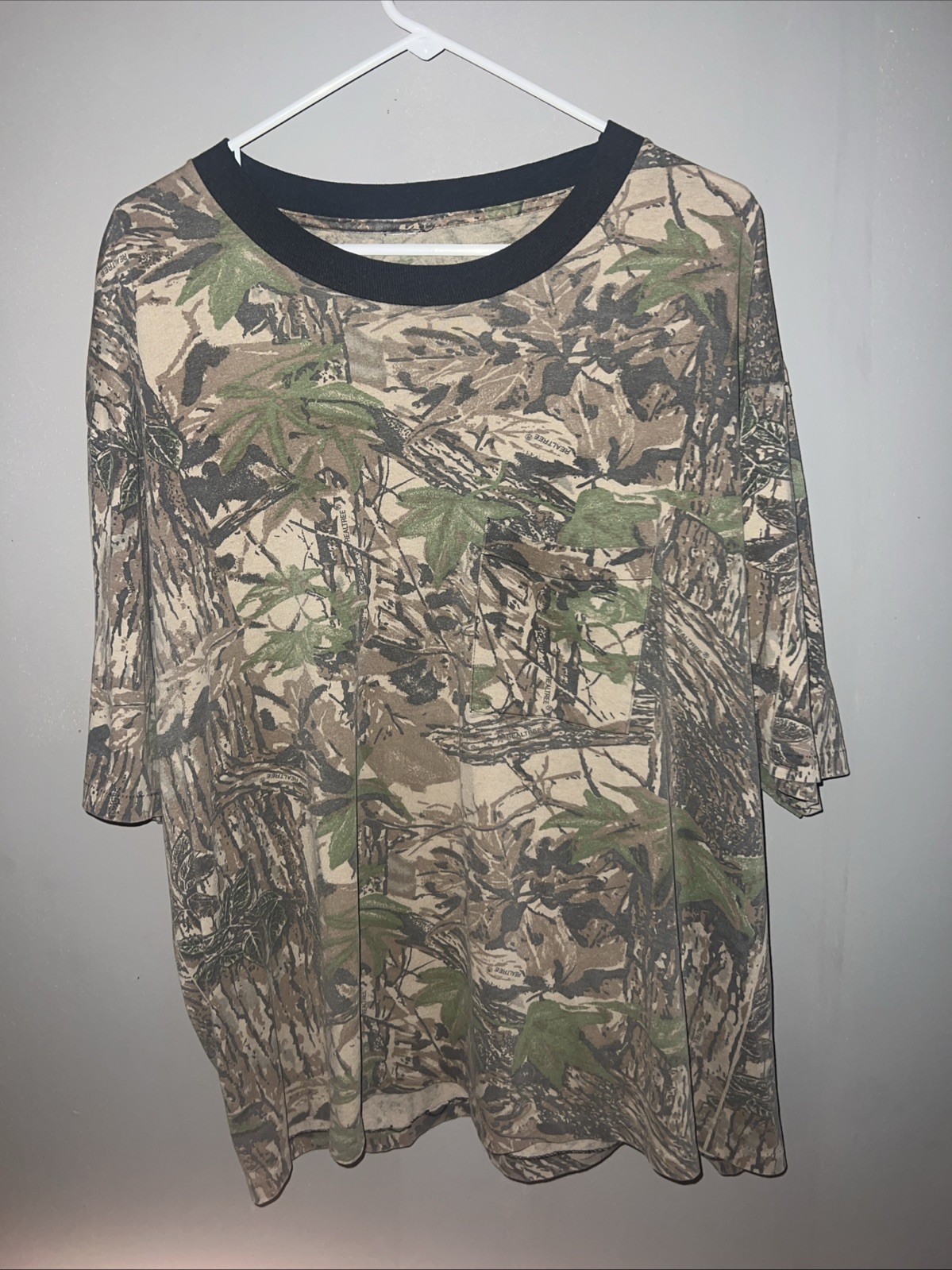 Vintage 90s Realtree Camo Single Stitch T Shirt USA Made Hunting XL